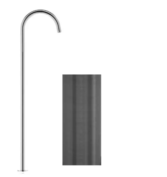 Waterevolution Flow rubinetto da lavabo a terra con beccuccio PVD Gun Metal T1677GME