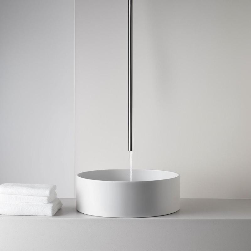 Waterevolution Flow Rubinetto per installazione a soffitto con beccuccio interamente in acciaio inossidabile T1678IE