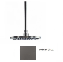 Doccia a soffitto Waterevolution Flow 250mm con connessione al soffitto PVD Gun Metal T164225GME