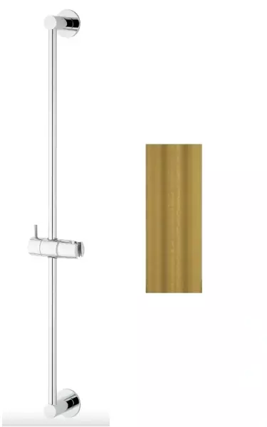 Waterevolution Flow asta doccia 800mm Ottone Spazzolato T1660LE