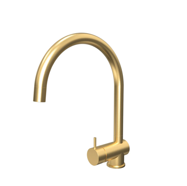 Waterevolution Flow rubinetto da cucina in ottone spazzolato con beccuccio estraibile T155LE