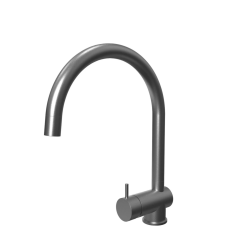 Waterevolution Flow rubinetto da cucina PVD Gun metal con beccuccio estraibile T155GME