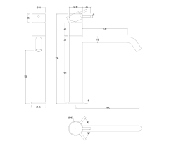 Waterevolution Flow Rubinetto da cucina in ottone spazzolato T150LE