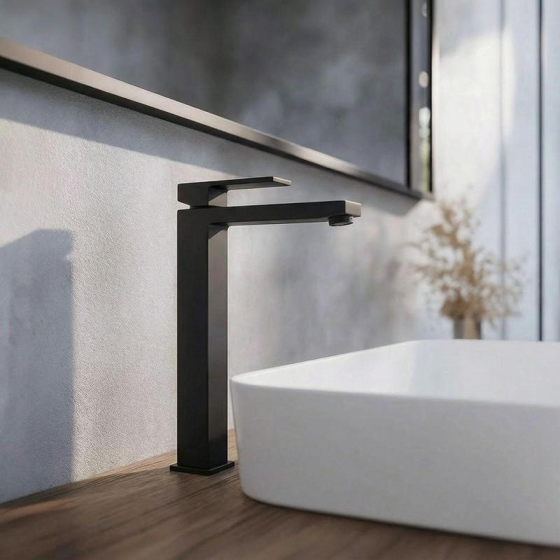 PB Kiki Miscelatore alto per lavabo a 1 foro nero opaco