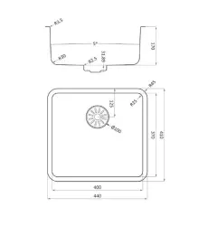 Lorreine Pro Lavello in acciaio inossidabile 40cm montaggio a filo sopra e sotto il piano 1208954978