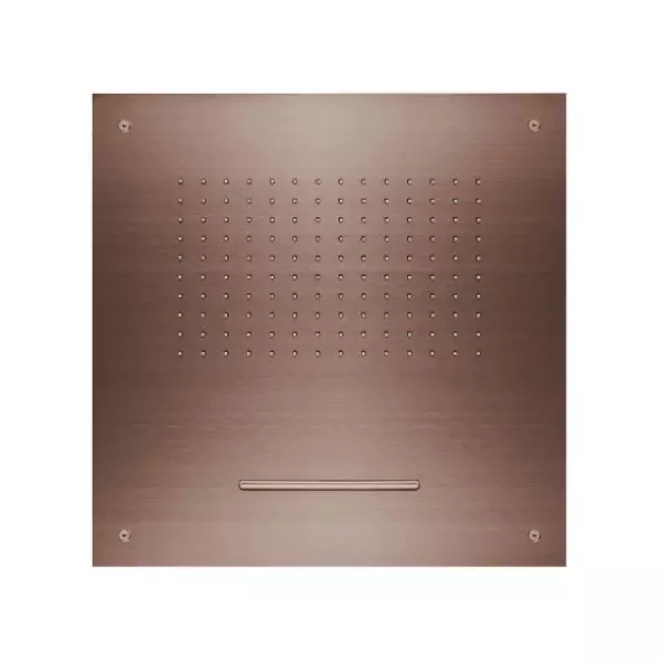 SB Square 316 Doccia a pioggia incasso con cascata 50x50cm soffione doccia a soffitto PVD rame 1208955318