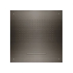 SB Square 316 Doccia a pioggia incassata con cascata 50x50cm soffione doccia a soffitto in PVD gun metal 1208955320