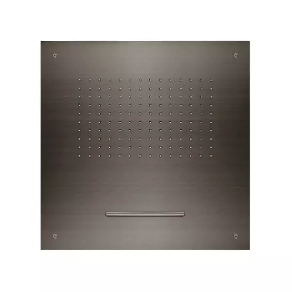 SB Square 316 Doccia a pioggia incassata con cascata 50x50cm soffione doccia a soffitto in PVD gun metal 1208955320