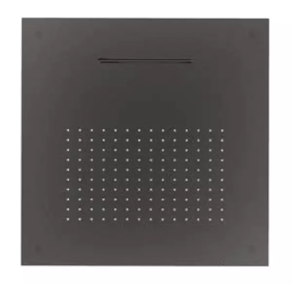 SB Square 316 Doccia a soffitto con getto a pioggia 38x38 cm PVD gun metal 1208955326