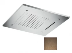 SB Cromoterapia doccia a soffitto incasso con 3 tipi di getto 50x50 cm PVD Rame 1208955447