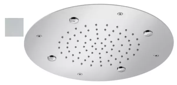 Doccia a soffitto rotonda SB Round Mist in bianco opaco a incasso 1208955789