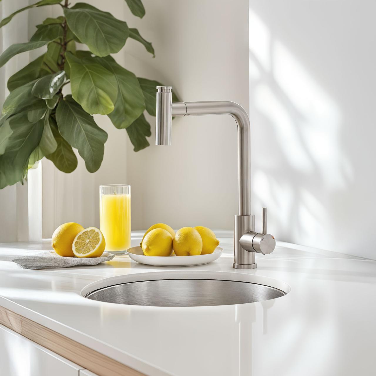 Quadri Cardiff Miscelatore da cucina con doccetta estraibile con 2 tipi di getto in acciaio inox 1208955914 - Productafbeelding 3