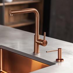 Quadri Swindon Luxe Distributore di sapone a incasso PVD in rame ricaricabile dall'alto 1208956047