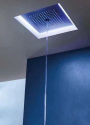 Doccia a pioggia SB Rainbow con installazione ad incasso nel soffitto con illuminazione cromoterapica completamente in acciaio inossidabile 1208956229