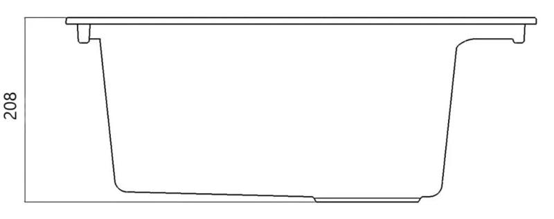 Lavello da incasso nero 58x53cm con piletta nera e foro per rubinetto 1208956761.