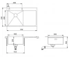 Ausmann Turt koperen spoelbak met afdruipgedeelte rechts 780x500mm opbouw en vlakbouw 1208956943