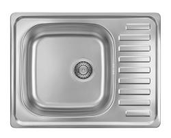 Ausmann Basic Lavello in acciaio inossidabile con scolapiatti reversibile e montaggio sopra il piano 64x48 cm sifone incluso 1208956968