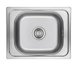 Ausmann Basic Lavello in acciaio inossidabile montaggio sopra piano 50x40 cm sifone incluso 1208956975