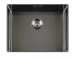 Lorreine 50SL1016-GUNMETAL Slim Lavello montaggio a filo 50x40cm Gun Metal