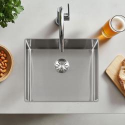 Lorreine 45SL1016 Slim Lavello con montaggio a filo 45x40cm in acciaio inossidabile