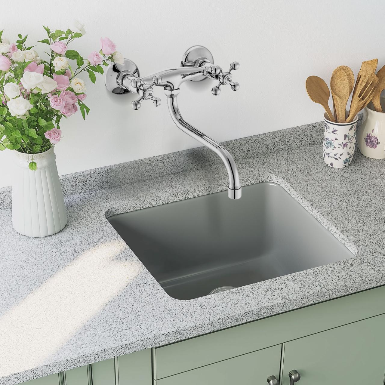 AquaTrimo Vivaldi rubinetto classico a muro per cucina cromato 21VV7068CM - Productafbeelding 2