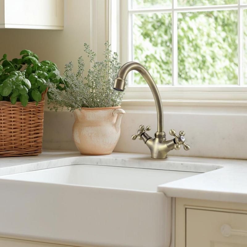 AquaTrimo Vivaldi rubinetto da cucina nostalgico bronzo 21VV7067BN