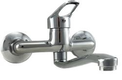 AquaTrimo Verdi Rubinetto monocomando da parete per cucina con beccuccio corto cromo 21VD7079CM