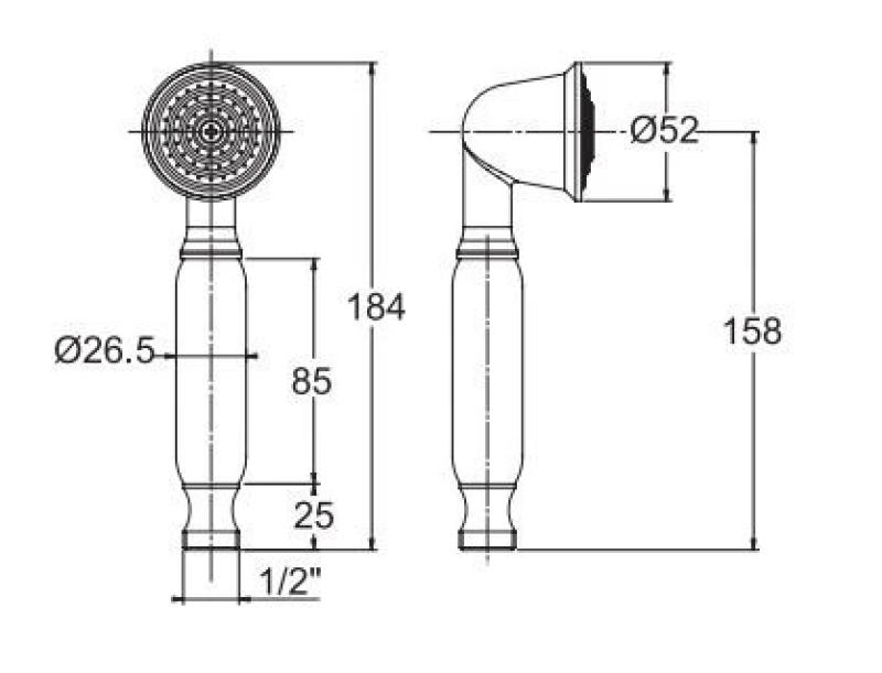 PB Doccetta classica in bronzo con maniglia bianca 1208957104