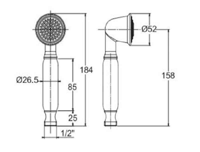 PB Doccetta classica in acciaio inossidabile con maniglia bianca 1208957105