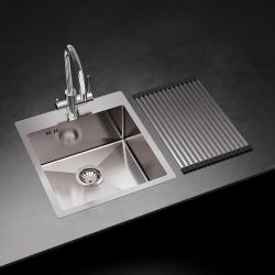 Lavello in acciaio inossidabile Ausmann Oder Blue 45x50cm incasso e semi-incasso con piano per rubinetto 1208957117