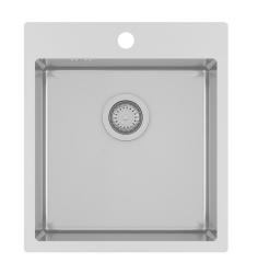 Lavello in acciaio inossidabile Ausmann Oder Blue 45x50cm incasso e semi-incasso con piano per rubinetto 1208957117