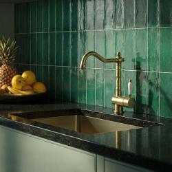 Edward Rubinetto da cucina nostalgico con beccuccio girevole Bronzo classico 1208957129