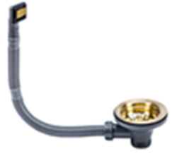 Ausmann Mosel Set di scarico in acciaio inossidabile per lavello, con troppopieno in acciaio inossidabile 1208957146