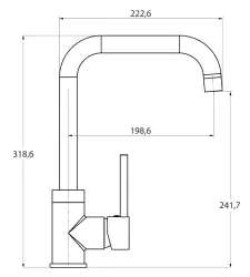 Ausmann Peter Miscelatore per cucina con beccuccio girevole Cromo completamente in metallo 1208957155