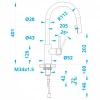 Caressi Stainless steel eenhendel keukenmengkraan RVS met uittrekbare vaatdouceh CA123I U ECO