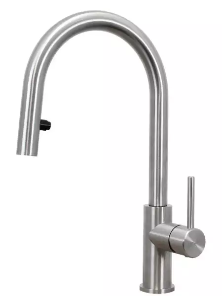 Caressi Miscelatore monocomando per cucina in acciaio inossidabile con doccia estraibile CA123I U ECO