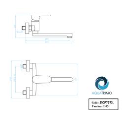 AquaTrimo Chopin rubinetto da parete monocomando per cucina cromo 21CP7373CM