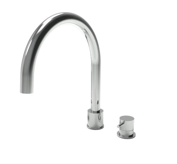 Waterevolution Flow miscelatore da cucina a 2 fori  in acciaio inossidabile T151IE