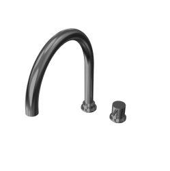 Waterevolution Flow miscelatore da cucina a 2 fori  Gun Metal PVD T151GME