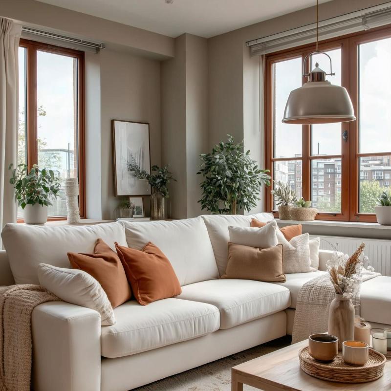 Lampada sospesa Decor Zenit in metallo a forma di cupola beige con finitura metallica 4871