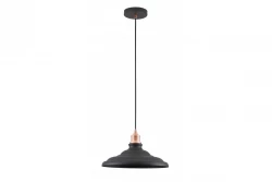 Decor Loret, lampada a sospensione nera senza tempo con un diametro di 34,8 cm. 9721.