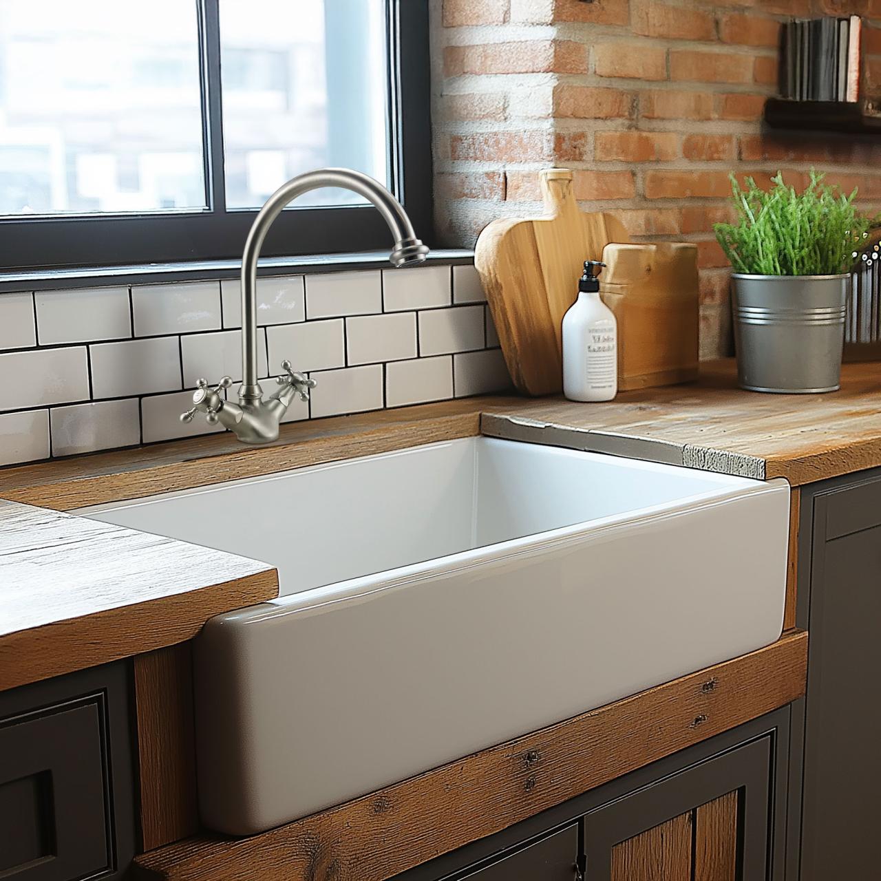 AquaTrimo Windsor rubinetto classico da cucina nostalgico con beccuccio rotondo cromo 21WS7652CM - Productafbeelding 2