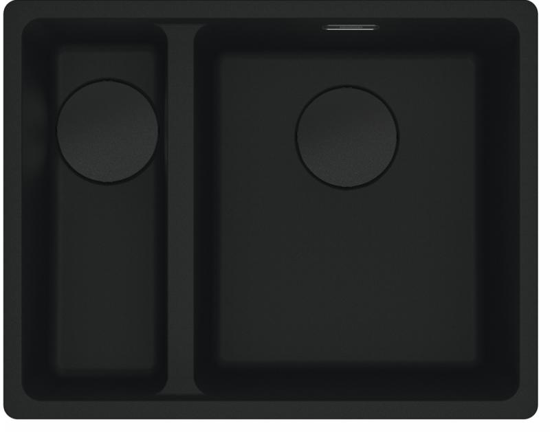 Franke Maris MRG 160-34-15 Fragranite edizione nera opaca, lavello sottotop grande a destra