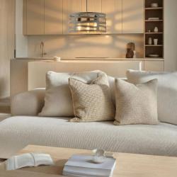 Lampada a sospensione Decor Marisa grigia con spaziatura orizzontale affusolata massimo 3 fonti luminose diametro 40 cm 2607.