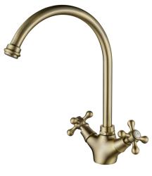 AquaTrimo Windsor rubinetto classico da cucina nostalgico con beccuccio rotondo bronzo 21WS7652BN