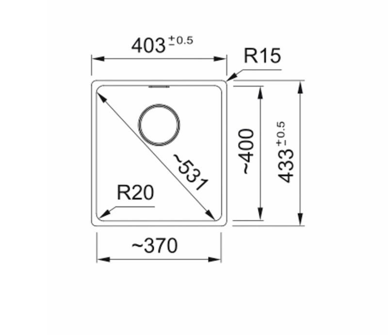 Franke Maris MRG 110-37 Fragranite ostrica lavello sottotop