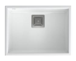 Quadri Quadrangle lavello sottopiano in granito bianco 55x42cm 1208957884