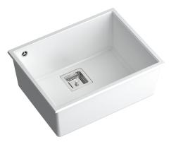 Quadri Quadrangle lavello sottopiano in granito bianco 55x42cm 1208957884