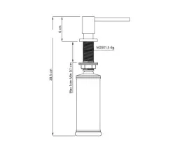 Quadro Tenby Distributore di sapone quadrato a incasso PVD oro ricaricabile dall'alto 1208957891