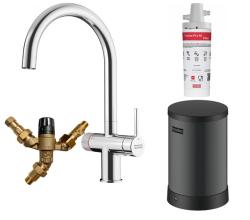 Franke Maris Water Hub bollitore 4L 3-in-1 con rubinetto meccanico per acqua bollente Twist in cromo con bypass Water Hub 1208957941.